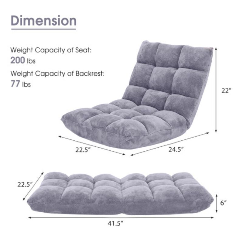 Adjustable 14-position Cushioned Floor Chair
