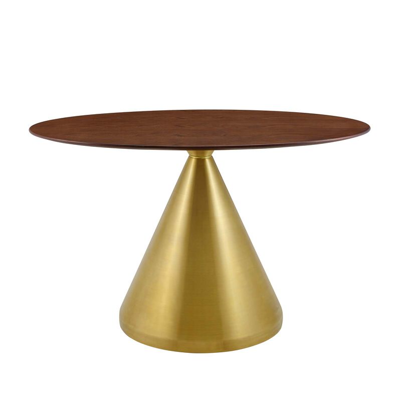 Modway - Tupelo 48" Oval Dining Table Gold Walnut