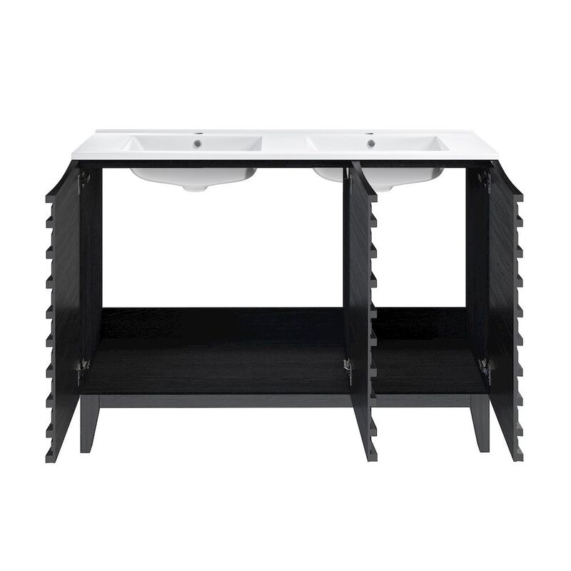 Cascade 48 in. Bathroom Vanity with 3-Hole Ceramic Sink Top image number 4