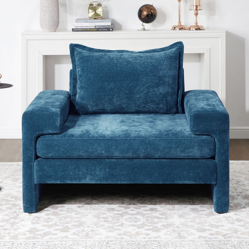 Merax Oversized Chenille Upholstered Accent Chair