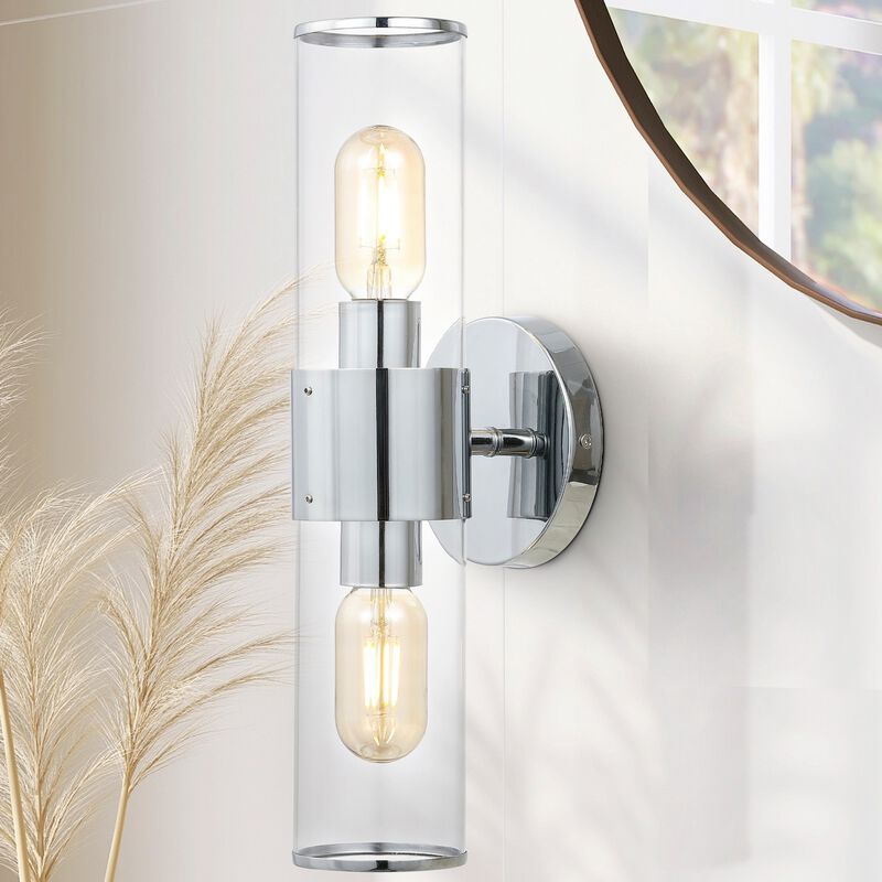 Quinn Mid Century Modern Iron/Acrylic LED Sconce image number 2