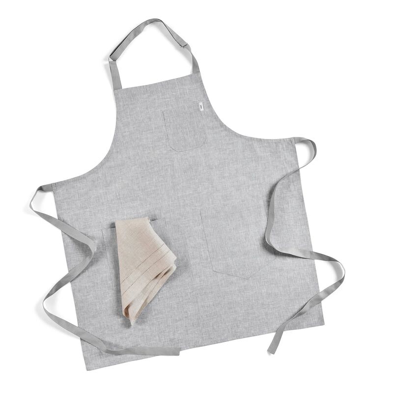 Solino Home 100% Pure Linen Apron - Linen Bib Apron