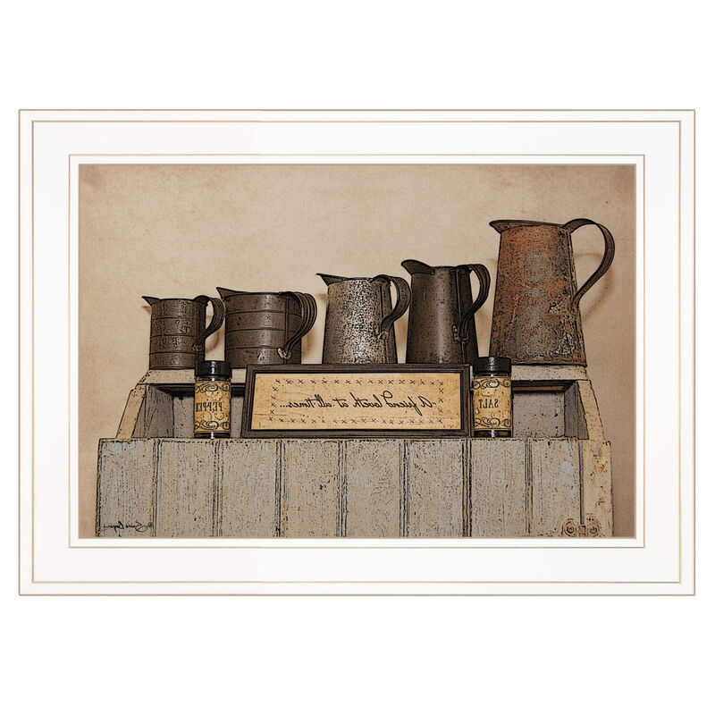 HomeRoots A Friend Loveth at All Time 2 White Framed Print Wall Art image number 2