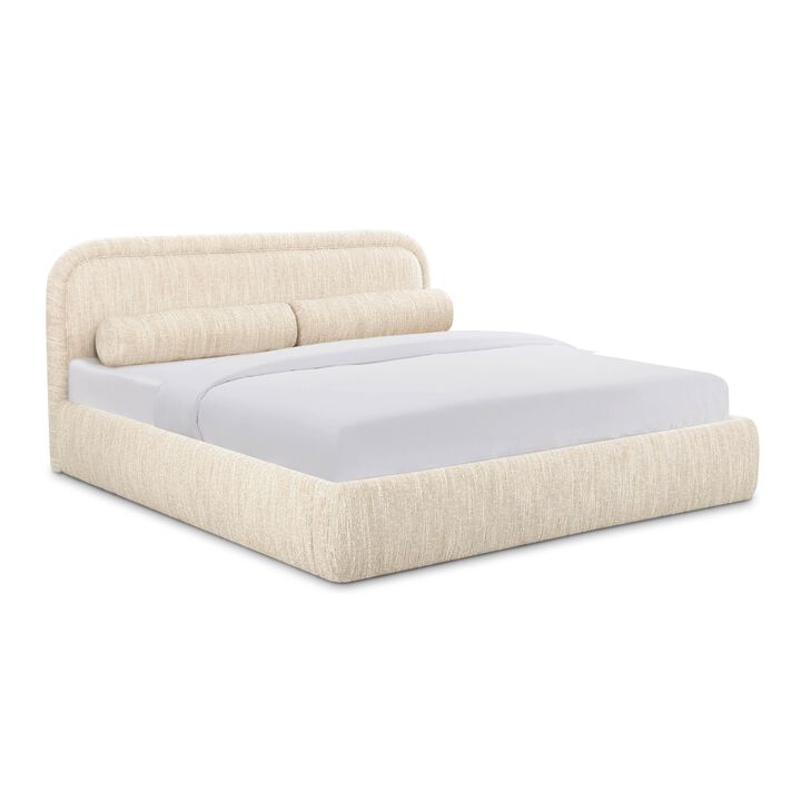 Murielle Cream Heavy Knubby Boucle Bed