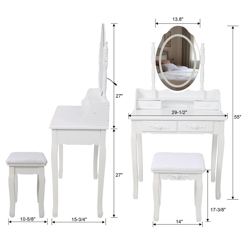 Malwin  Princess Vanity Desk image number 5