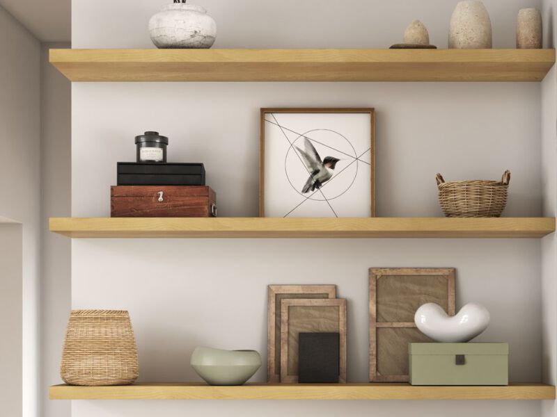 White Oak Floating Shelf image number 1