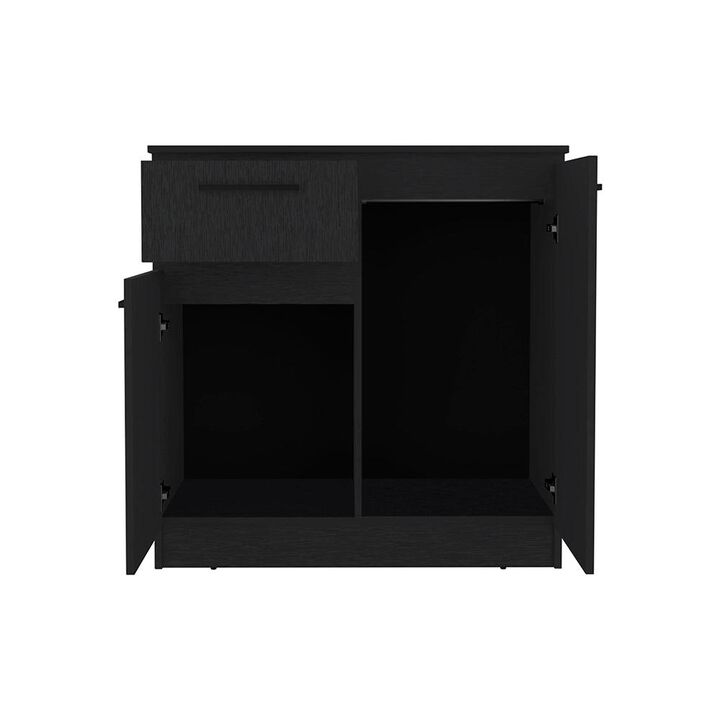 Orleans Dresser with 2-Door and Single Drawer, Black