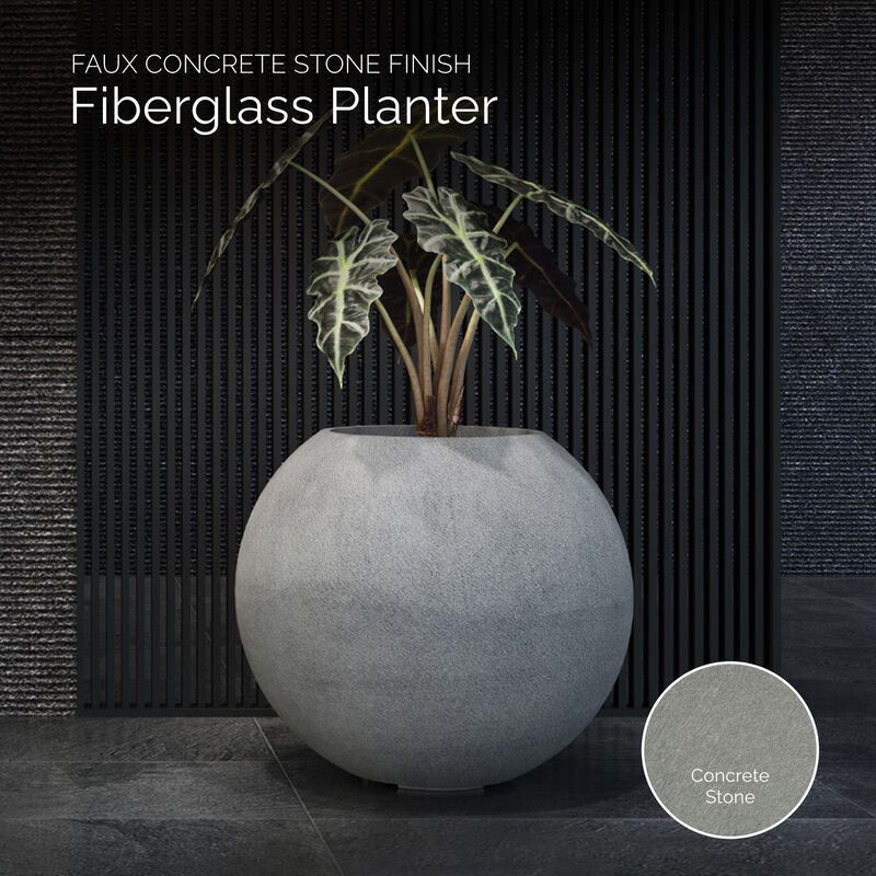 COSAPOTS Orbo Globe Sphere Planter - Fiberglass Indoor/Outdoor and Weather-Resistant Round Planter