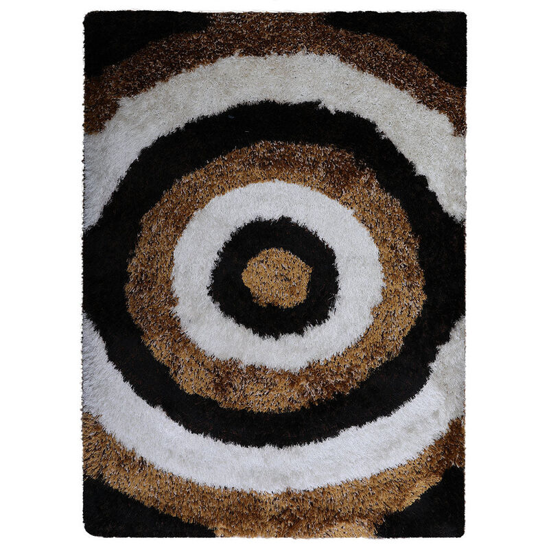 RUGSOTIC CARPETS HAND TUFTED SHAG POLYESTER ECO-FRIENDLY AREA RUGS  - Rectangle, Size, Geometric Modern Design, High Pile Thick Handmade Anti Skid Rugs for Living Room K00082 image number 0