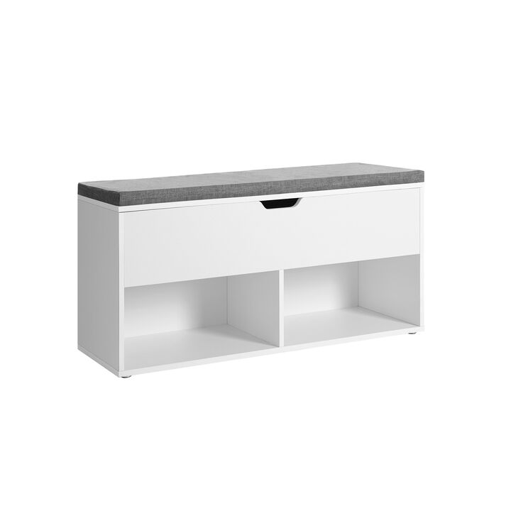 Hivvago Shoe Bench White and Gray