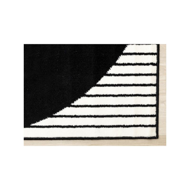 Novelle Home Functional Style Black White Modern Rug, 7'9 x 10'6 image number 5