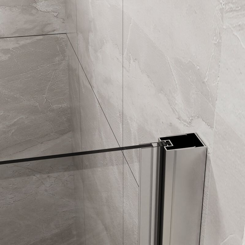 Chrome Swing Shower Door, Zinc Alloy Hinges with Rotation and Triple Waterproof Strips