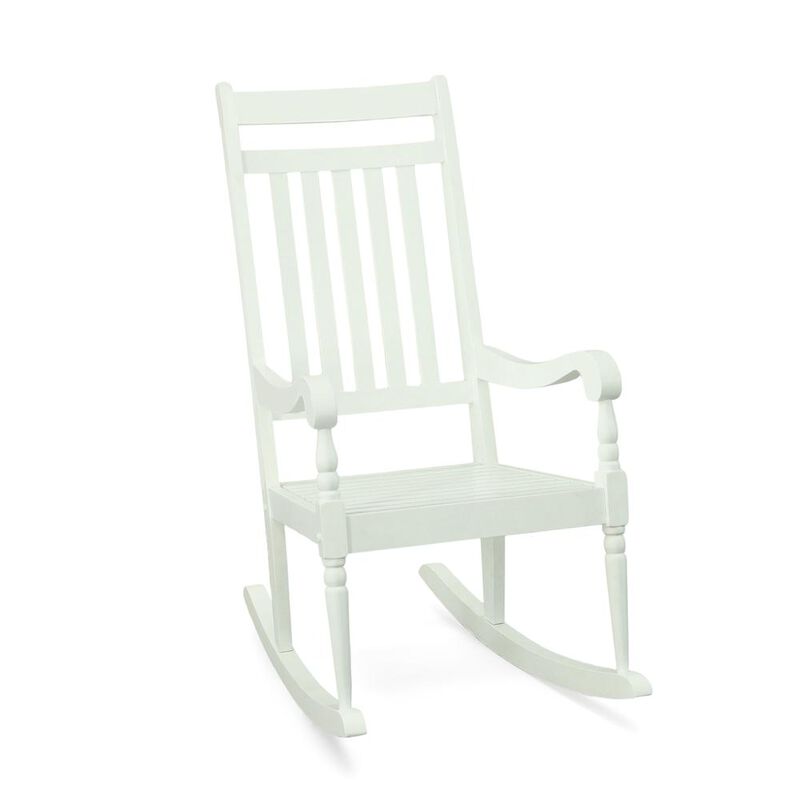 Carolina Chair & Table Belmont Outdoor Slat Rocker - White