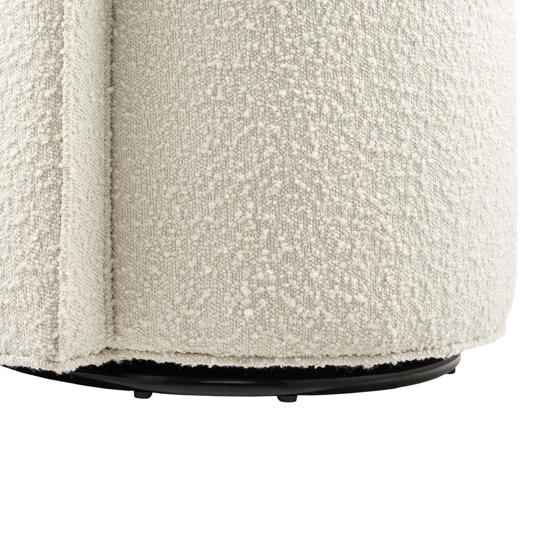 Della Boucle Fabric Swivel Chair White EEI-6223-IVO image number 5