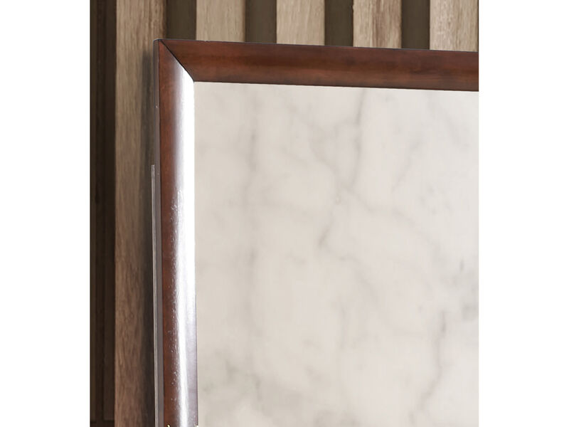 Marilla 35 in. x 39 in. Modern Rectangle Framed Dresser Mirror