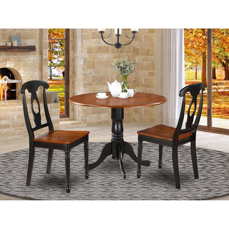 3 Pc small Kitchen Table set- small Table and 2 Dining Chairs