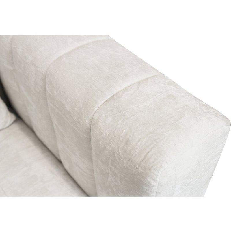 Mid-Century Modern Upton Lounge Chair in Ivory with 1 Toss Pillow