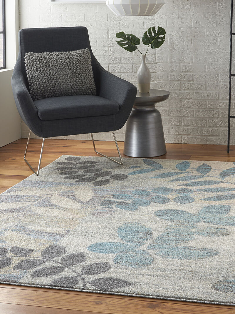 Tranquil TRA01 Ivory/Light Blue 6' x 9' Rug
