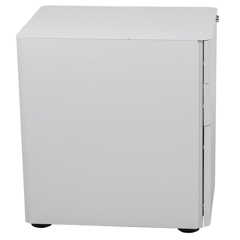 Flash Furniture 3-Drawer Mobile Locking Filing Cabinet with Anti-Tilt Mechanism, White image number 6