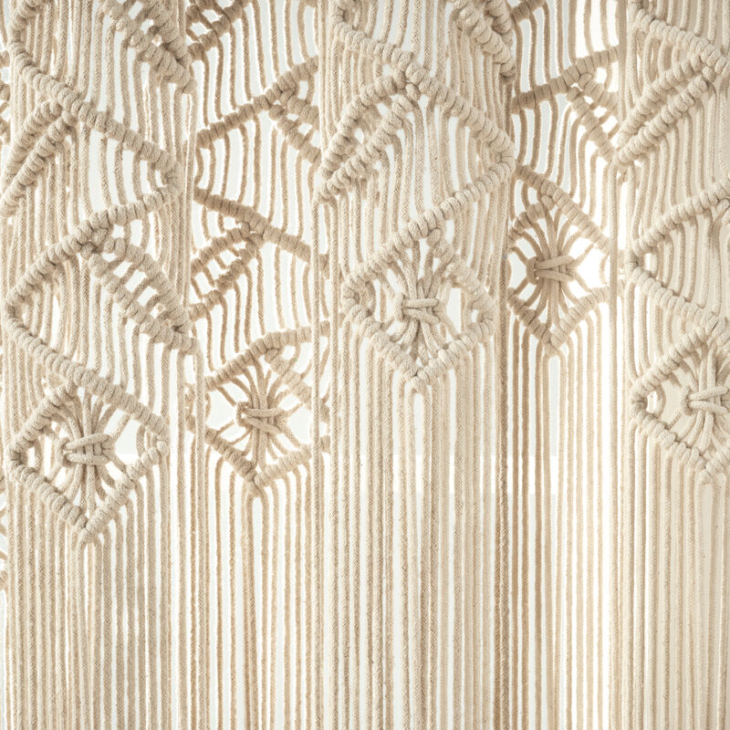 Boho Macrame Leaf Cotton Window Curtain/ Room Divider/Wedding Backdrop/Wall Decor