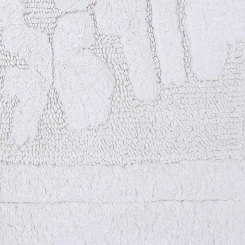 Knightsbridge Cipher 220 GSF Non Skid Back Bath Rug 21 x 34 - White