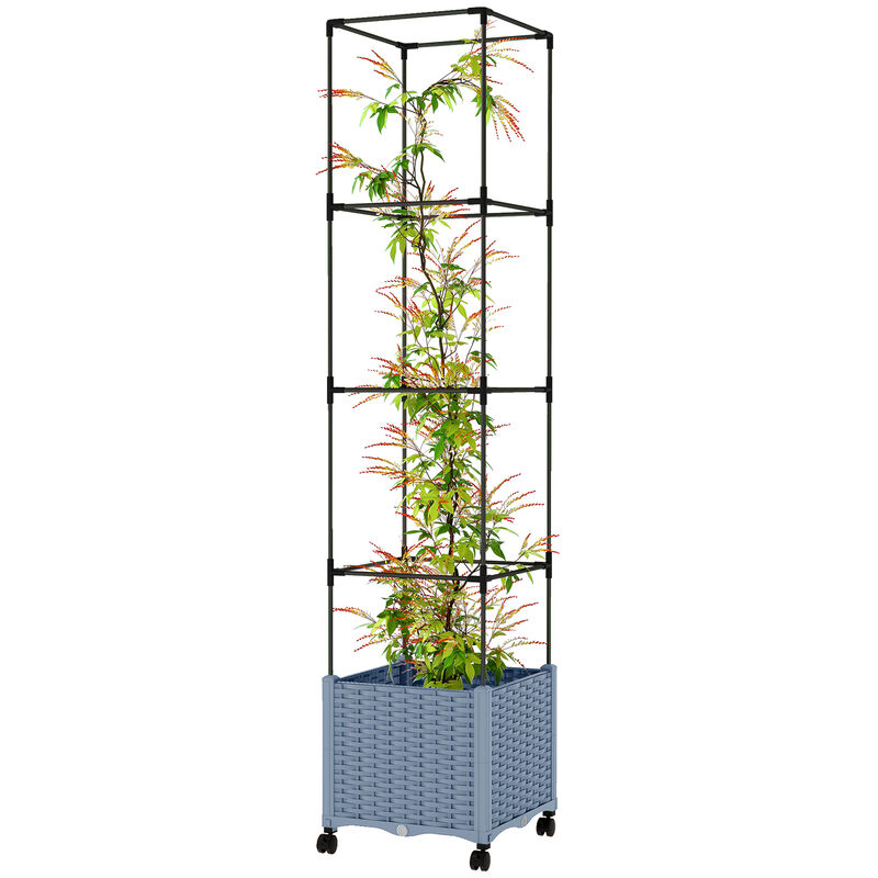 Hivvago Tomato Cage Planter Box with Trellis and Drainage image number 0