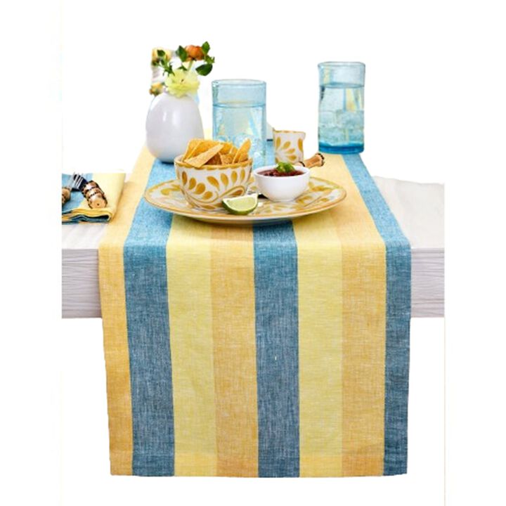 Linen Table Runner - Cabana Stripe