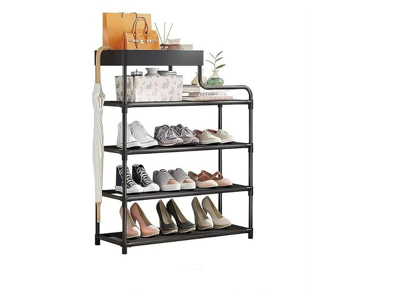 Entryway Shoe Organizer 4 Tier Closet Storage Shoes Shelf Zapatero image number 0