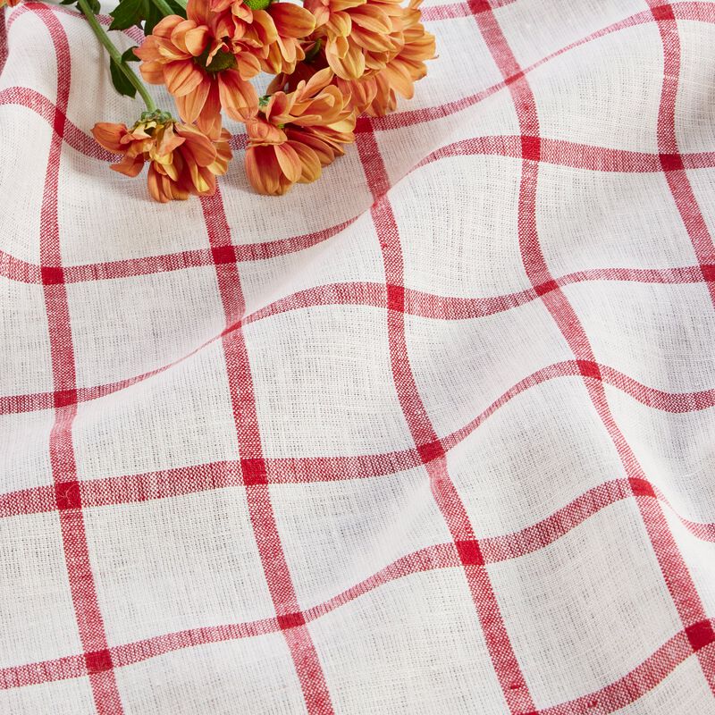 Christmas Linen Table Runner - Windowpane, Solino Home