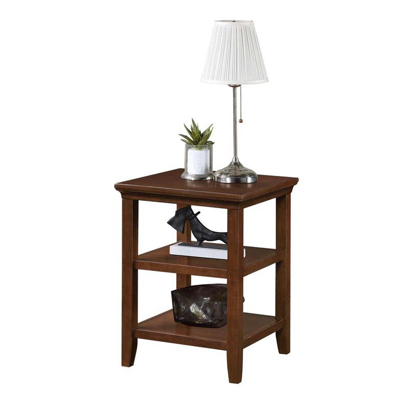 Convenience Concepts Tribeca End Table with Shelves, Espresso