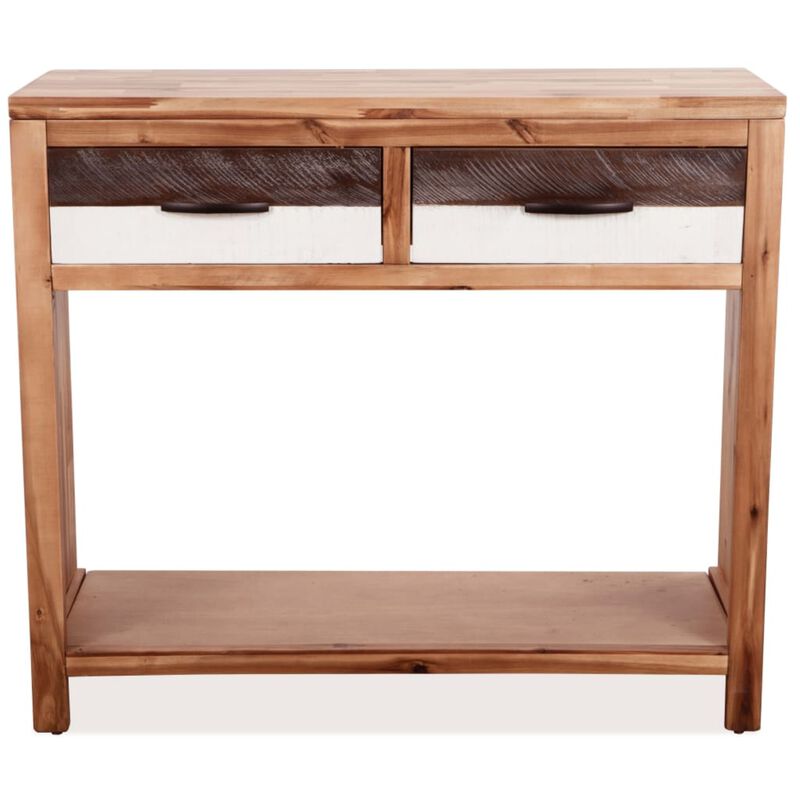 vidaXL Console Table Solid Acacia Wood 33.9"x11.8"x29.5"