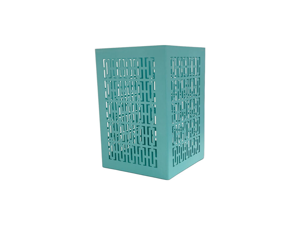 Breeze Block Metal Container-Turquoise
