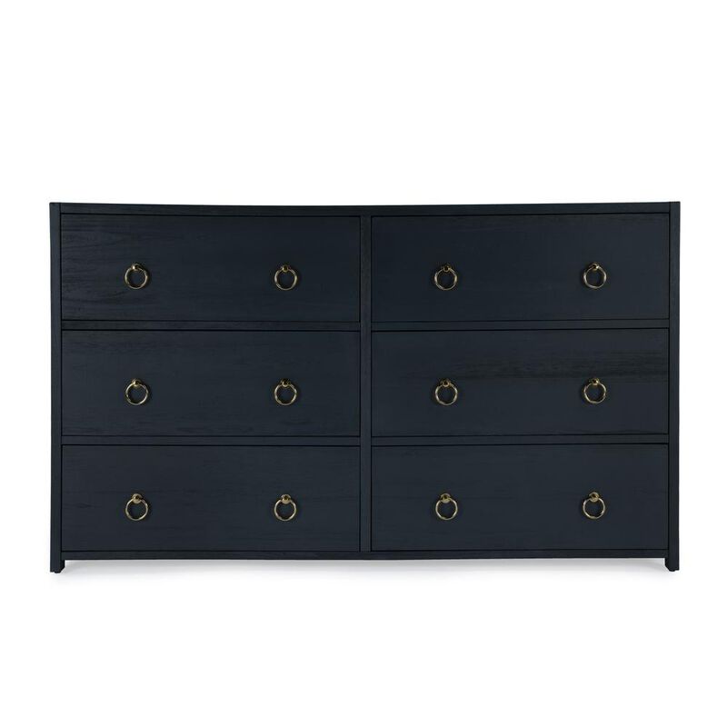 Butler Specialty Lark 6 Drawer Dresser, Navy Blue