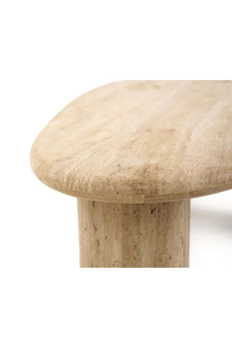 Freeform Travertine Coffee Table | OROA Modern Gracemont image number 4