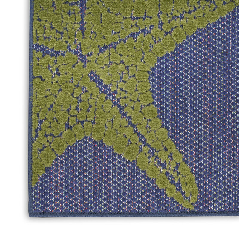 HomeRoots 6' Blue Yellow And Orange Starfish Indoor Outdoor Runner Rug image number 4