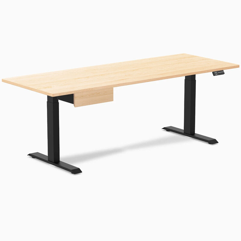Desky Dual Hardwood Standing Desk With Drawer image number 0