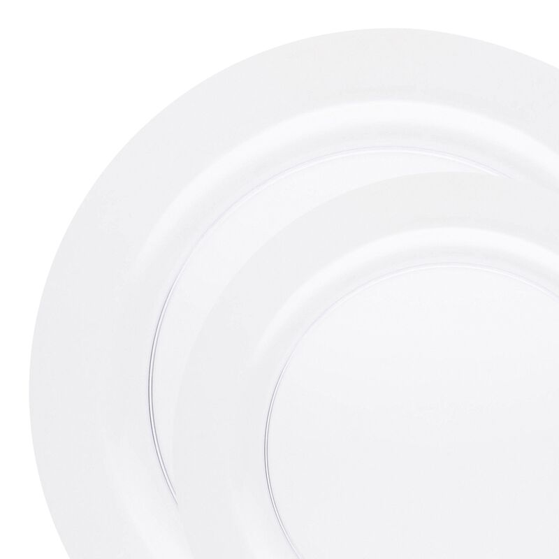 Clear Economy Round Plastic Dinnerware Value Set (120 Sets) image number 8