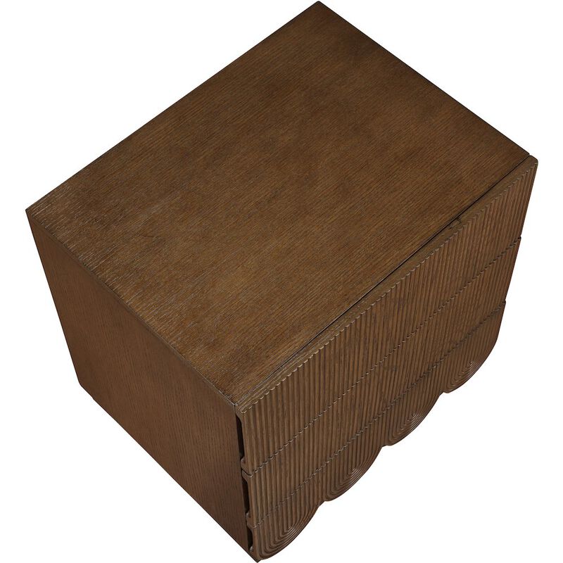 Meridian Furniture Scallop Brown Night Stand