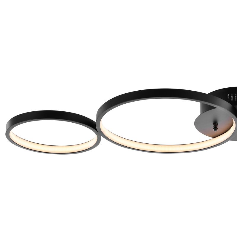 Nube 3-Light Contemporary Modern Metal Integrated LED Flush Mount