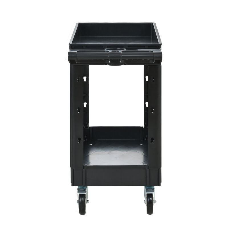 ELEMENT ACE Heavy Duty Two-Shelf Rolling Utility Cart with Locking Wheels, 600 lbs Capacity Service Cart for Garage, Warehouse, Workshop, Indoor and Outdoor Use image number 5