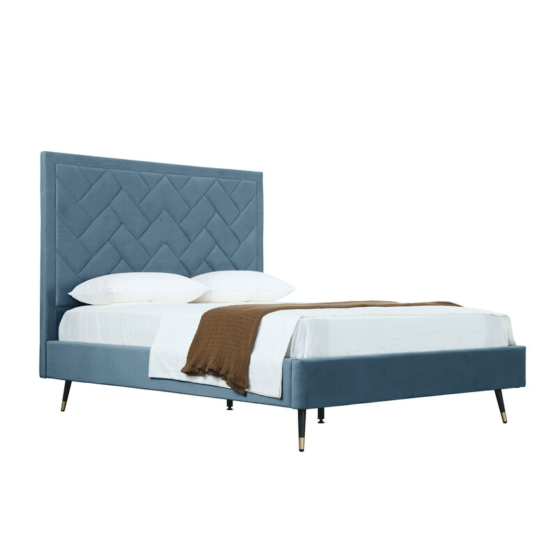 Crosby Blue Queen Bed