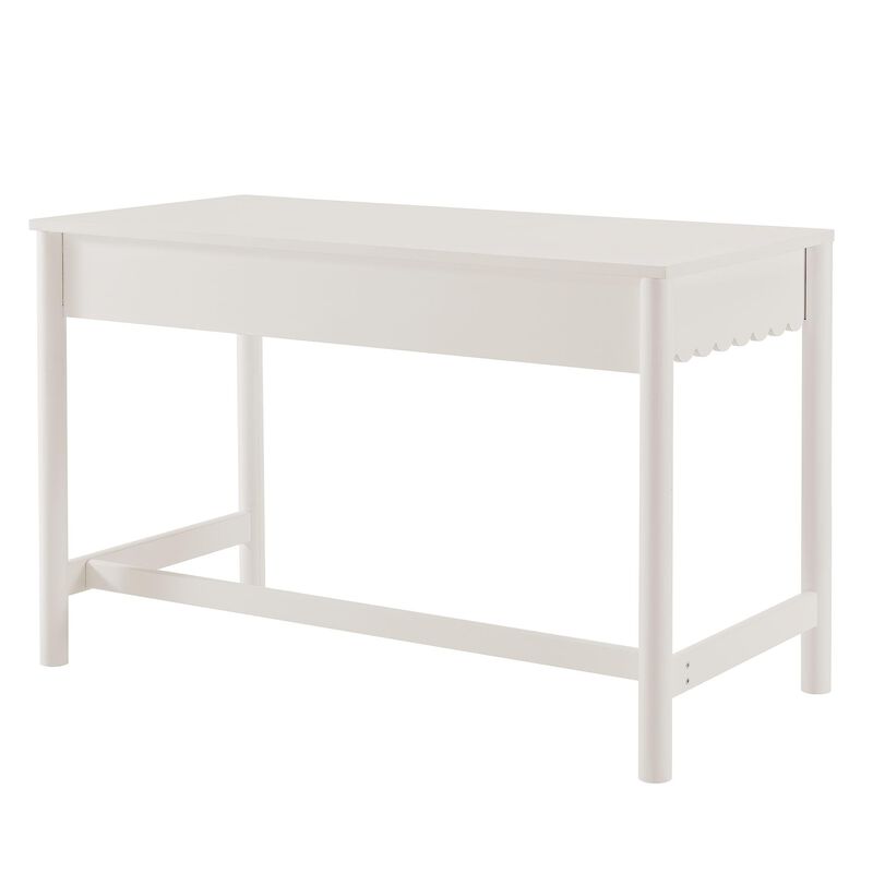 Modway Emmeline Scallop Desk in White image number 3