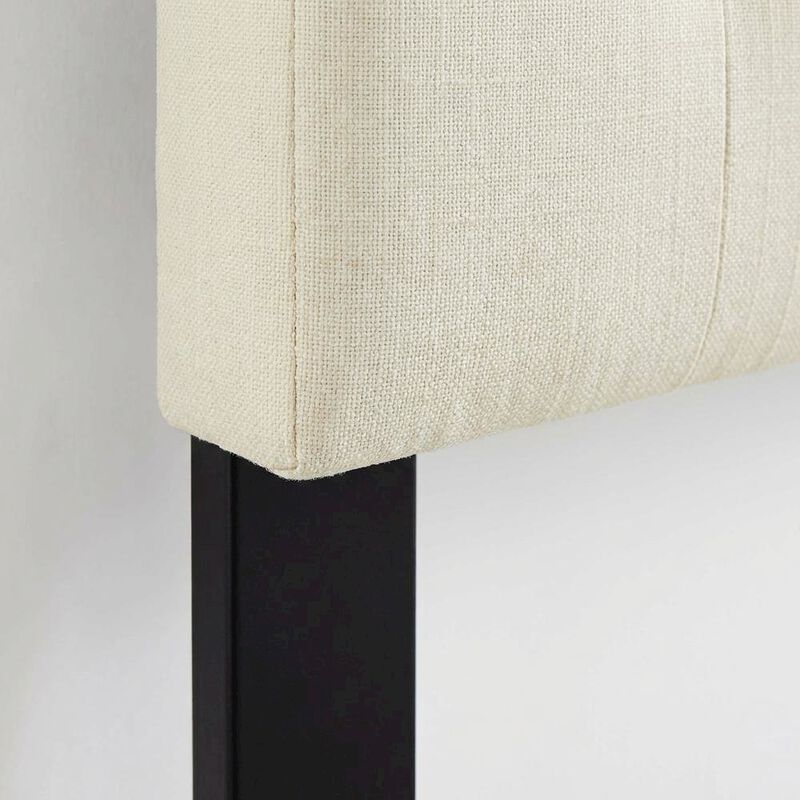 Upholstered Queen Headboard with Fabric Cover and Padded Design for Comfort image number 5