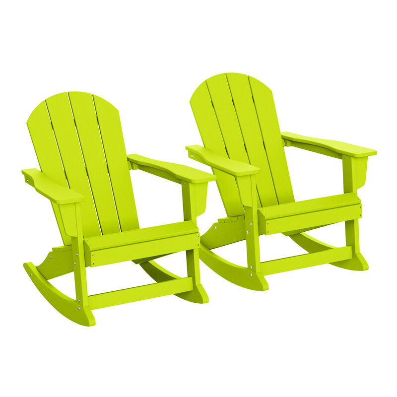 WestinTrends 2 piece set Outdoor / Patio Poly Adirondack rocking chairs ( 2 seater )