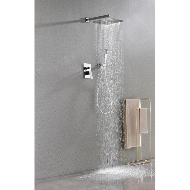 Luxury Wall-Mounted Rain Mixer Shower Set