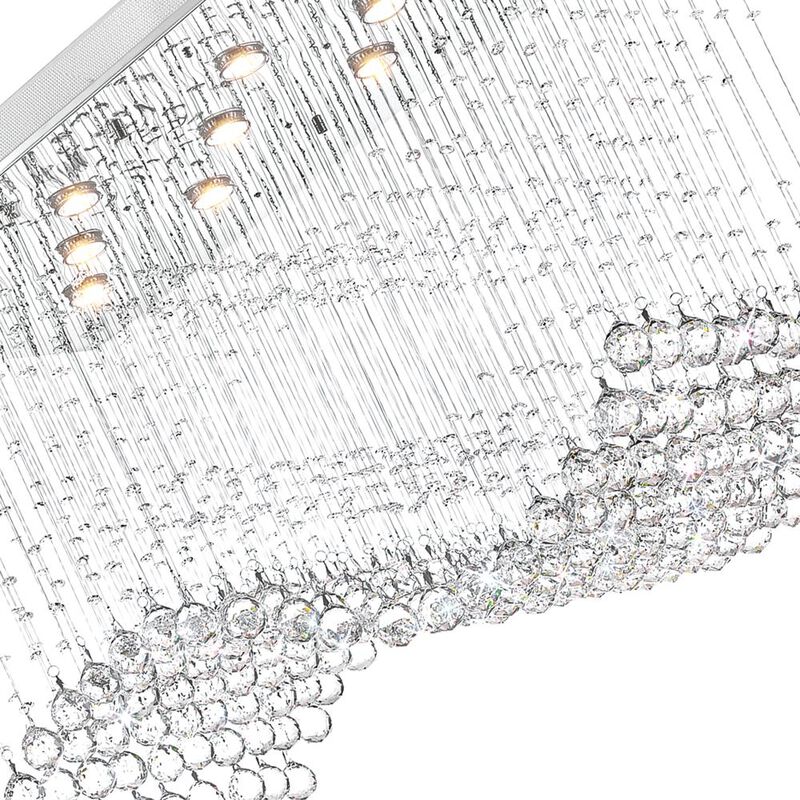 Twinkle 11 Light Flush Mount With Chrome Finish