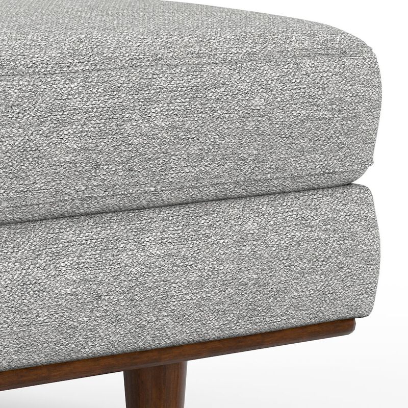 Simpli Home Morrison Ottoman In Woven-Blend Fabric