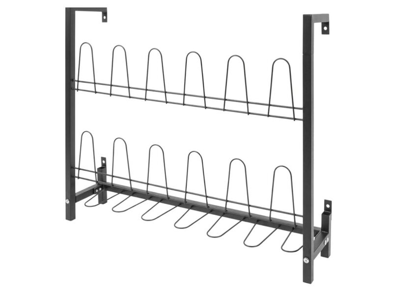 Entryway Metal Shoe Organizer 3 Tier Closet Storage Wall Mounted image number 0
