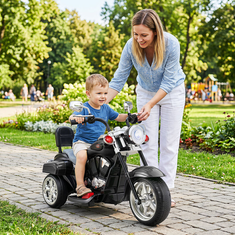 6V Toddler Electric Ride-On Bike with 3 Wheels, Horn and Front Headlight image number 7