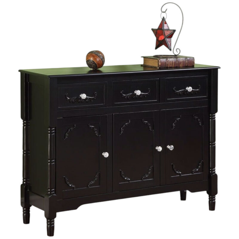 Classic Solid Wood Sideboard Console Table with Drawers for Storage